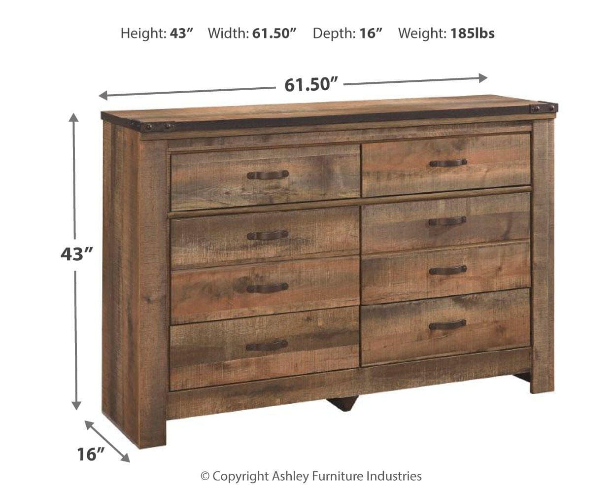 Trinell Dresser — Brown/Beige — view 4
