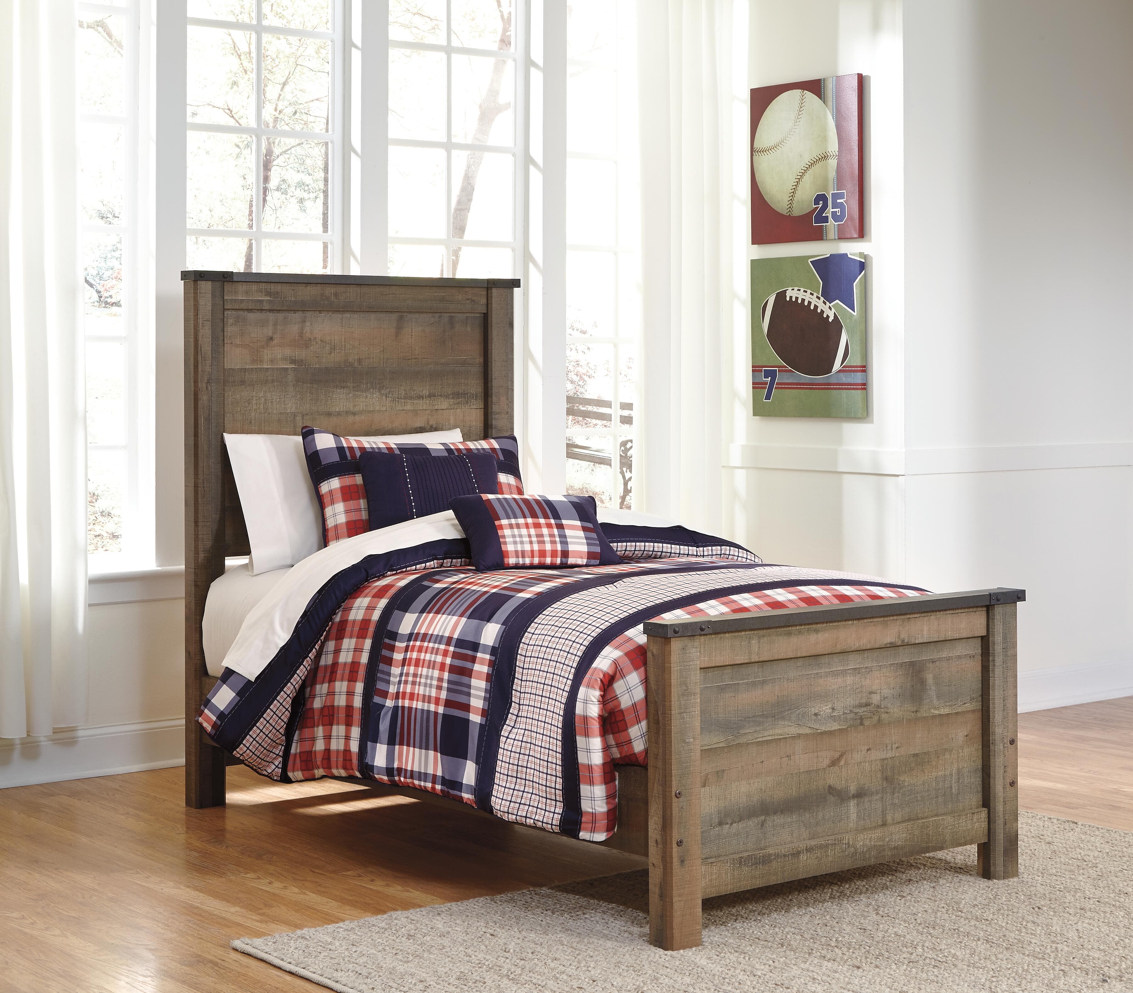 Trinell Twin Panel Headboard — Brown/Beige — view 4