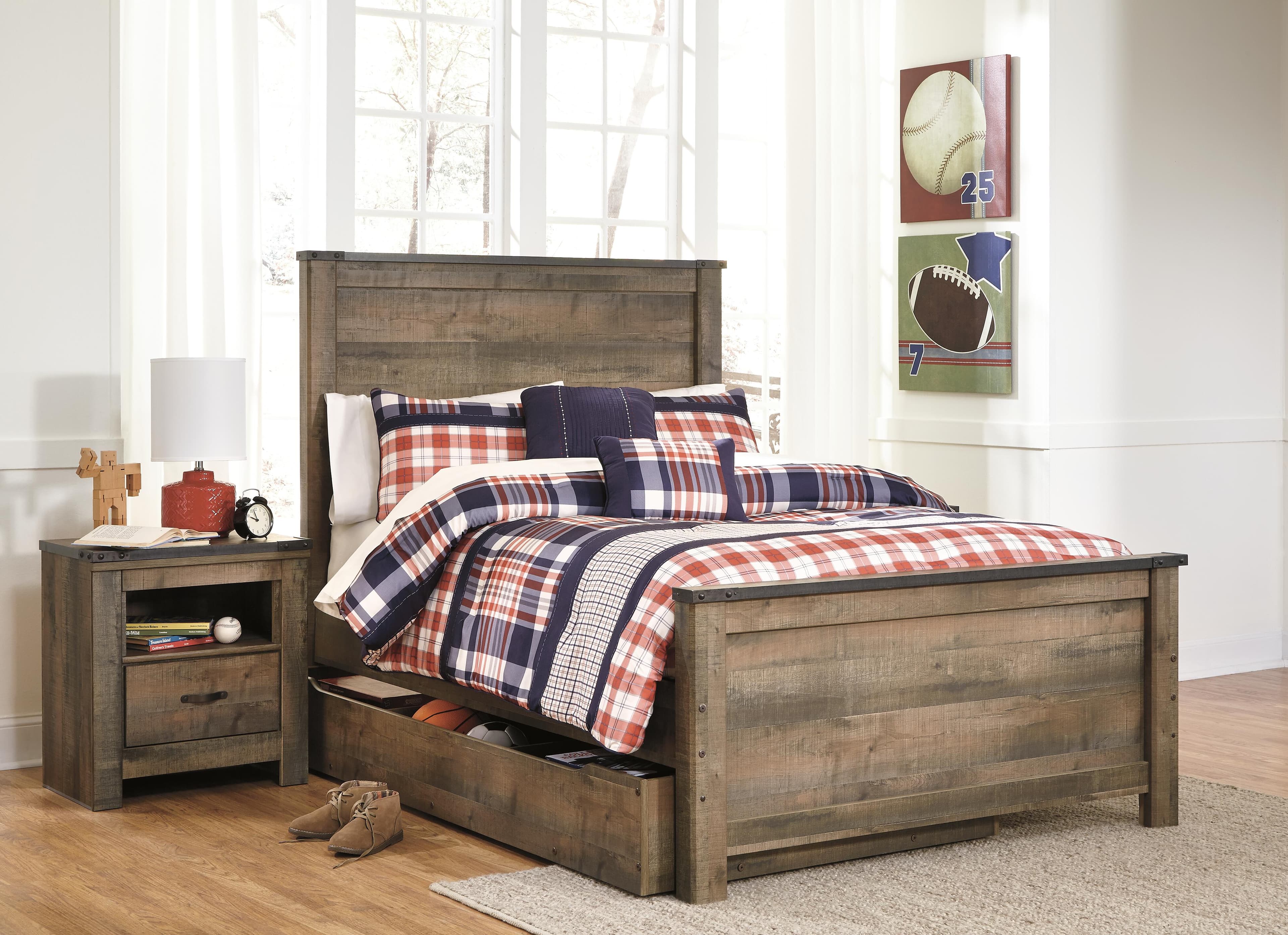 Trinell Nightstand — Brown/Beige — view 6
