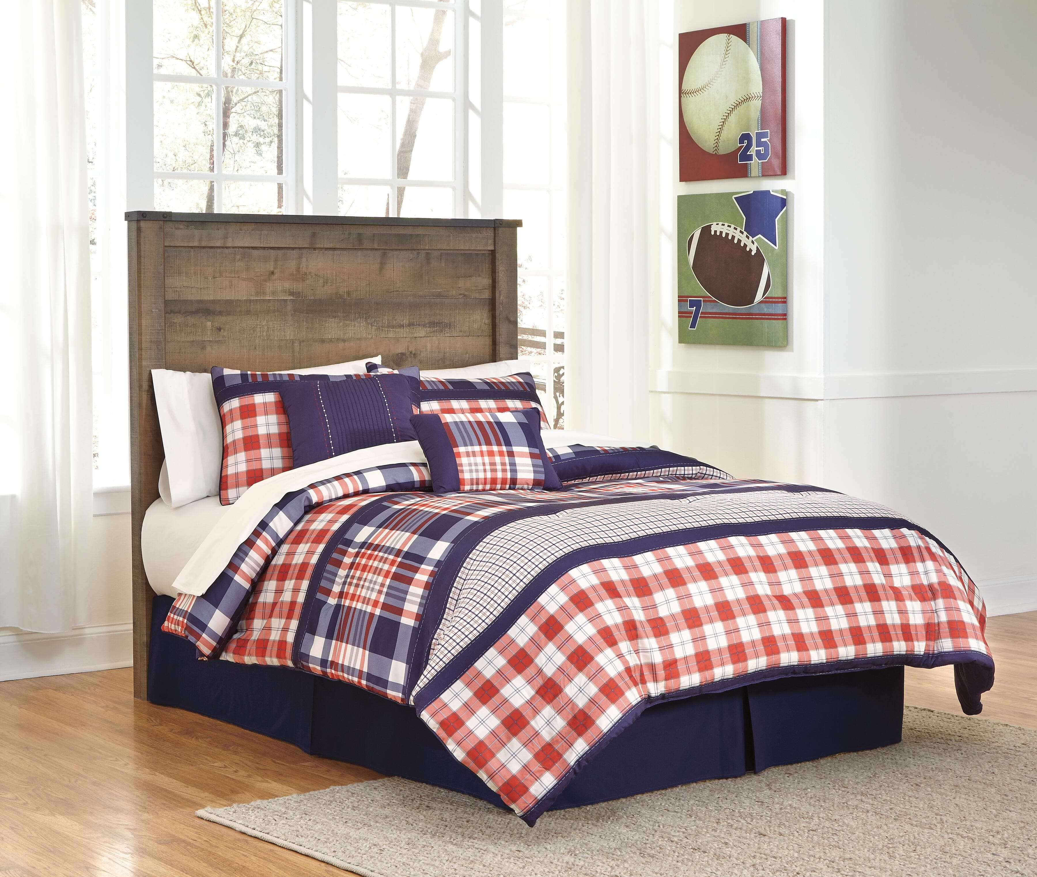 Trinell Full Panel Headboard — Brown/Beige — view 3