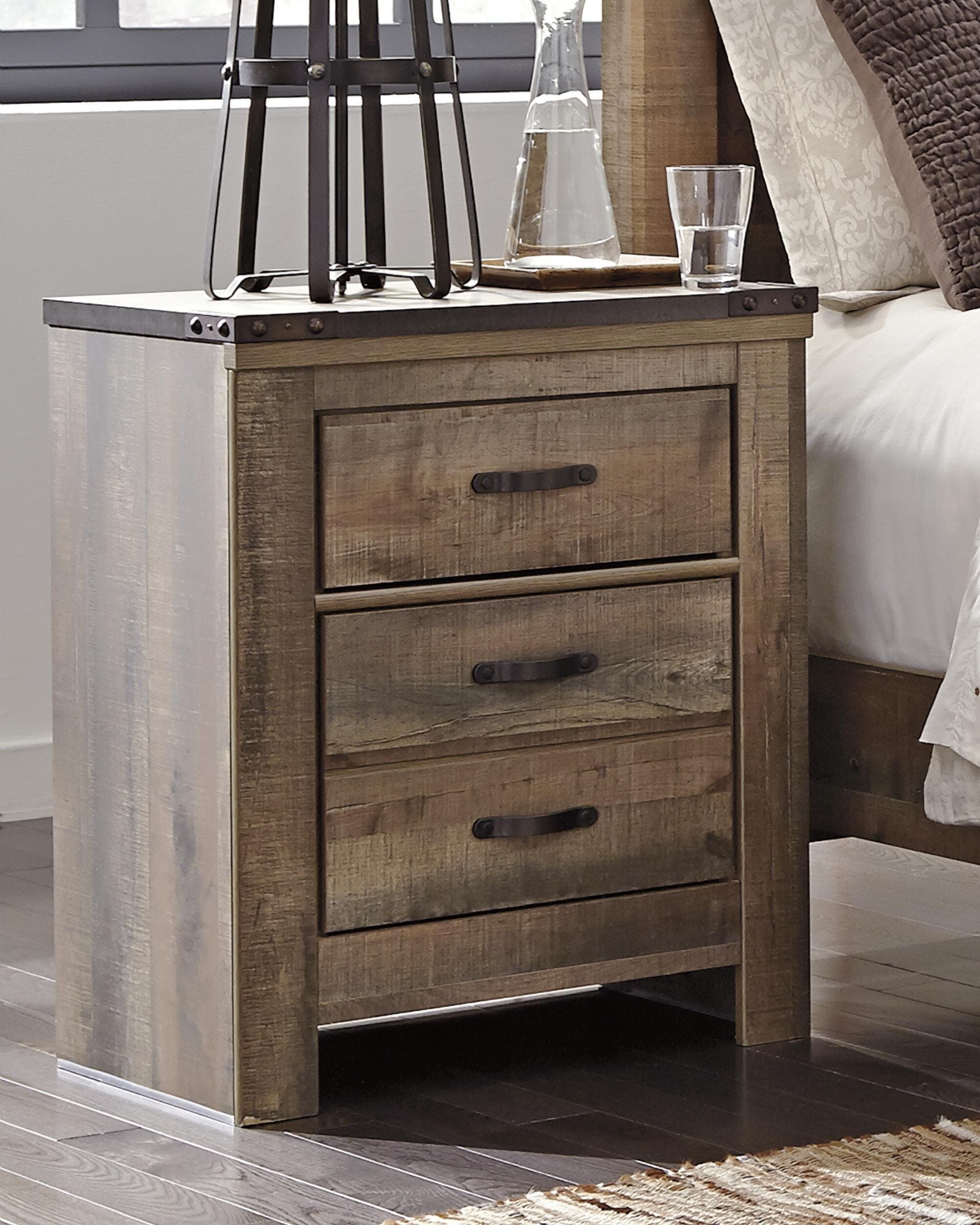 Trinell Nightstand — Brown/Beige — view 2