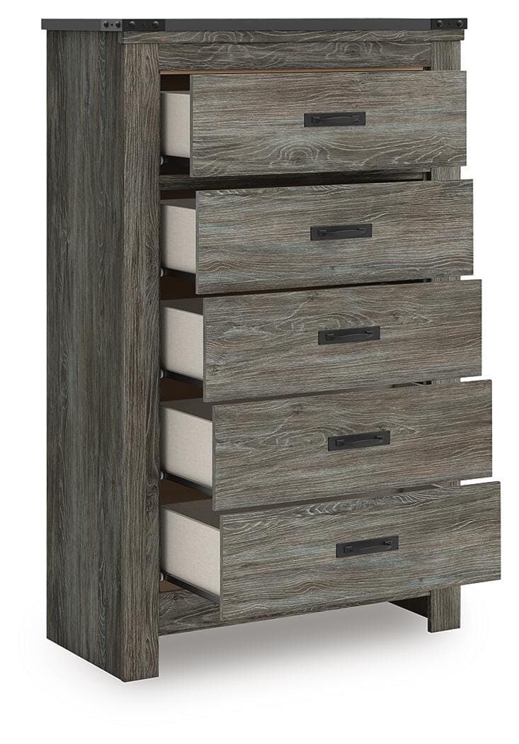 Frandern Chest of Drawers — Black/Gray — view 2