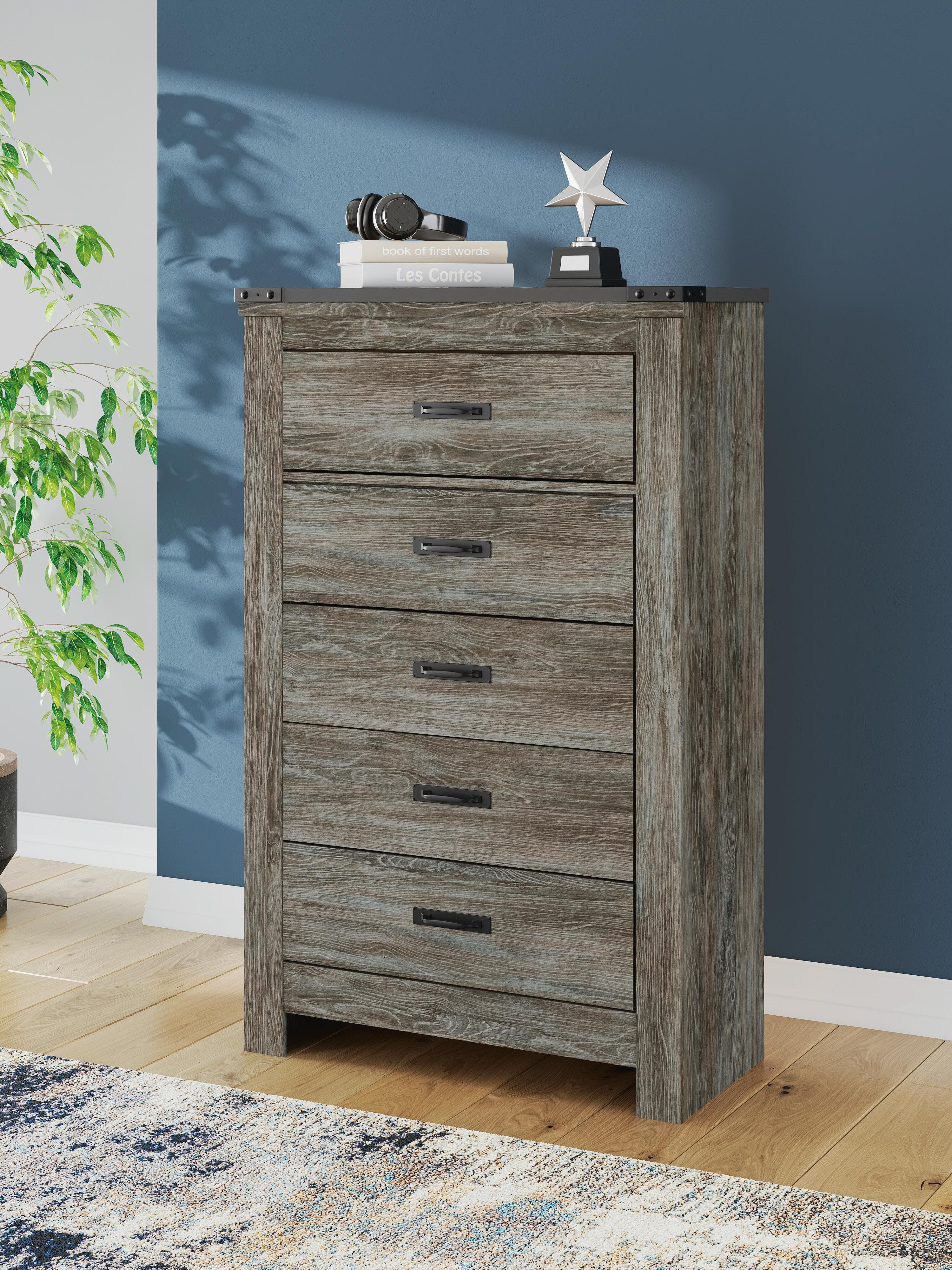 Frandern Chest of Drawers — Black/Gray — view 6