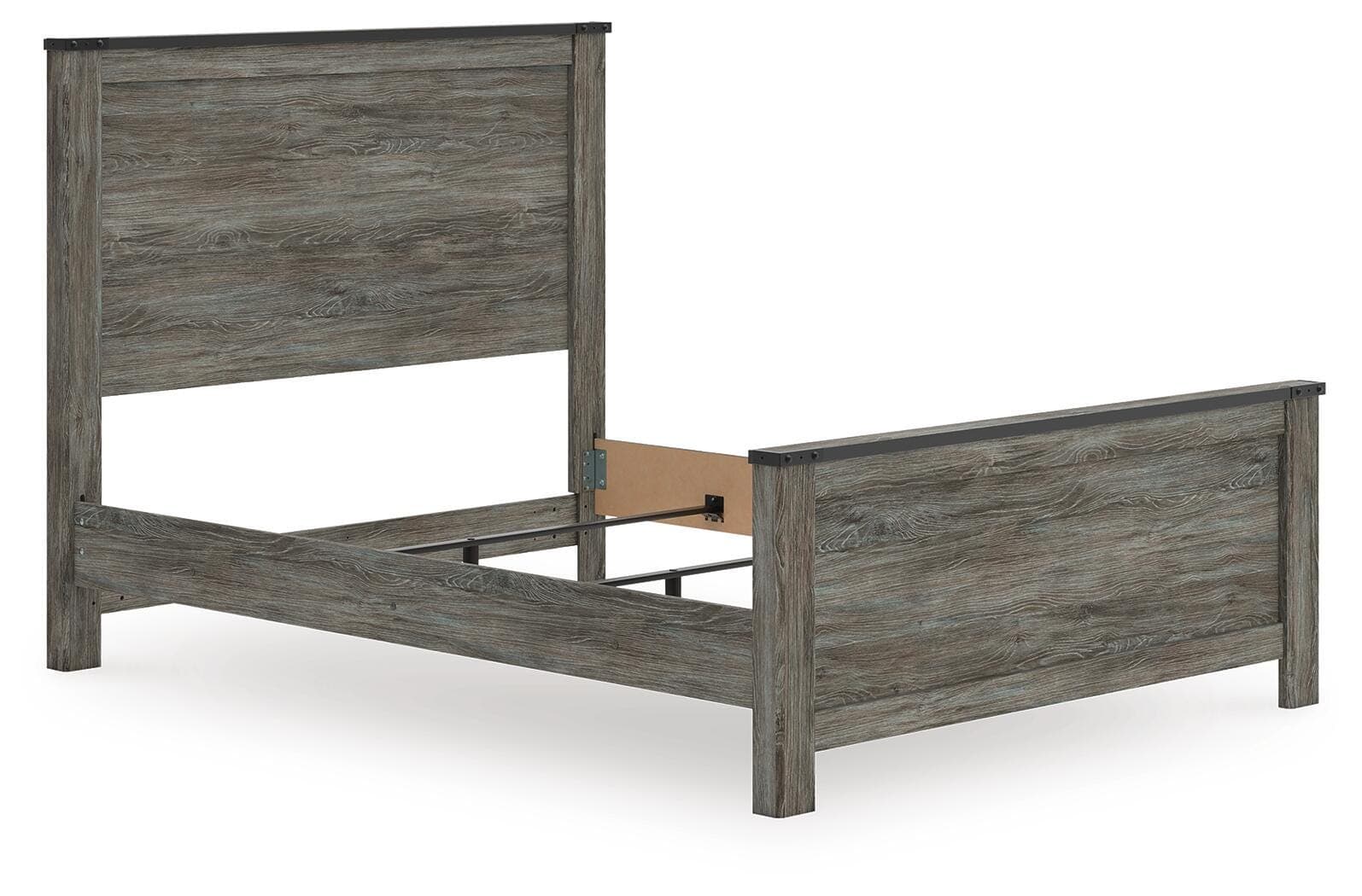 Frandern Queen Panel Bed — Black/Gray — view 2