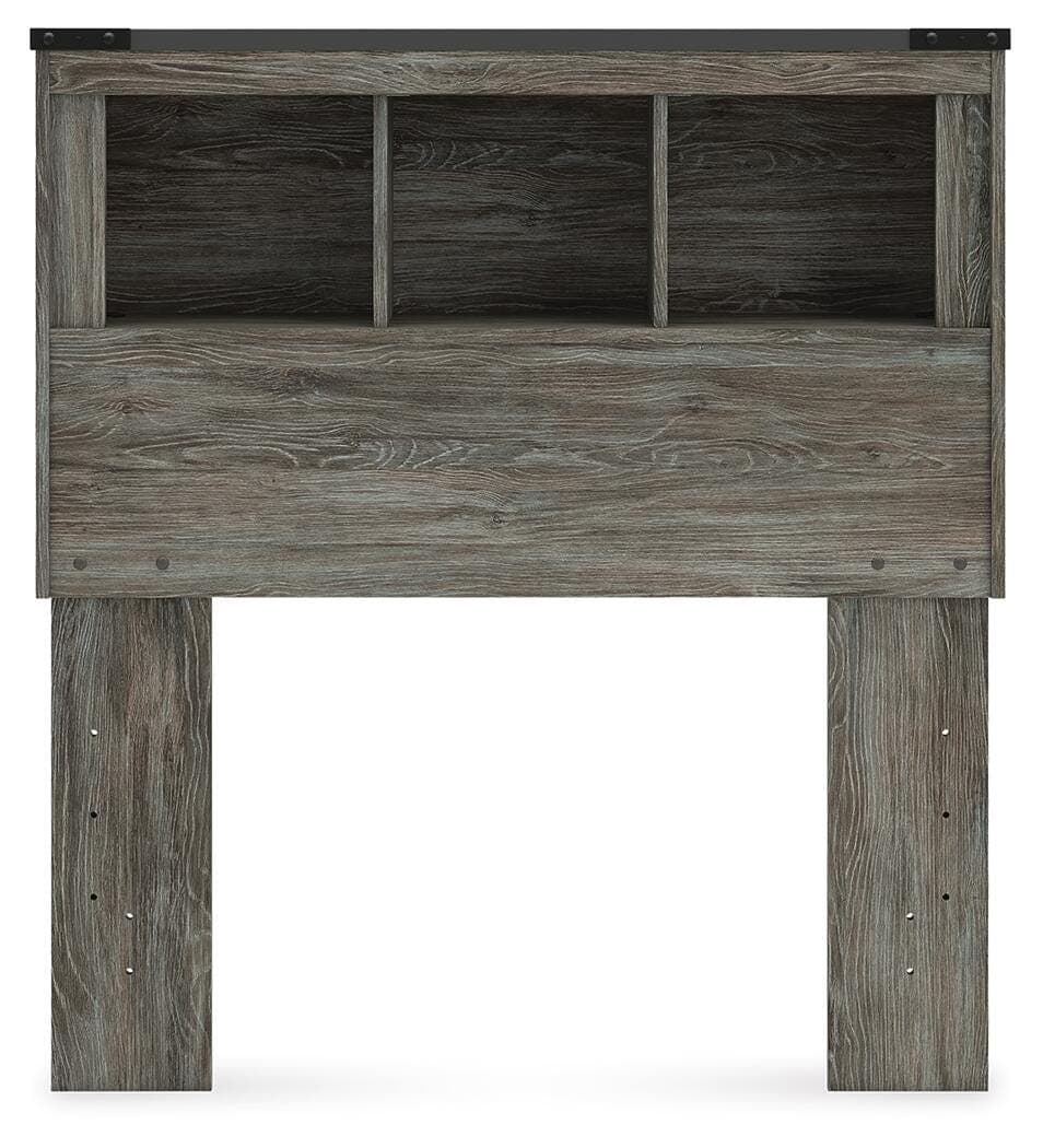 Frandern Twin Bookcase Headboard — Black/Gray — view 2