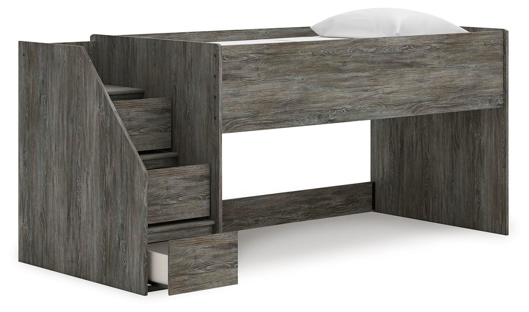 Frandern Twin Loft Bed — Gray — view 3