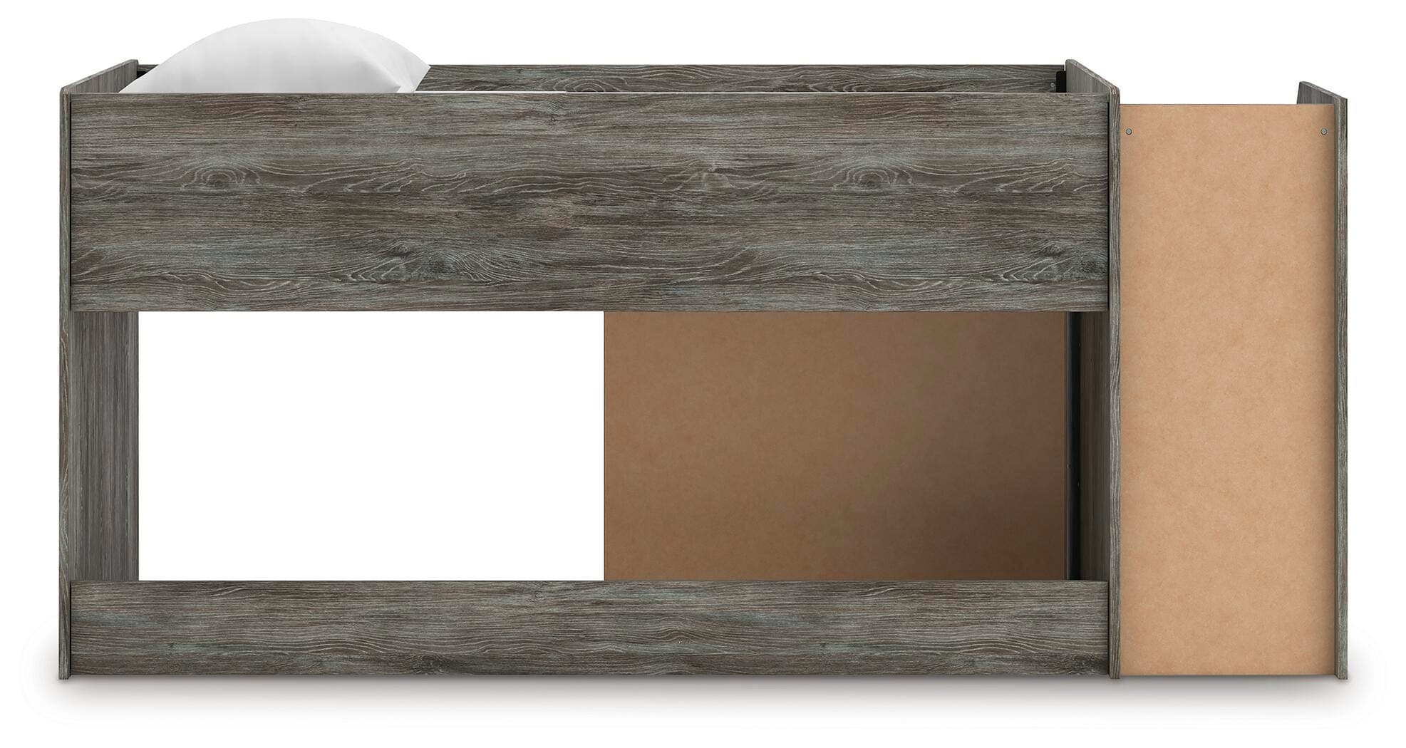 Frandern Twin Loft Bed with Drawer Storage — Gray — view 5