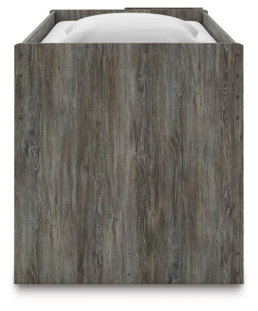 Frandern Twin Loft Bed with Drawer Storage — Gray — view 7