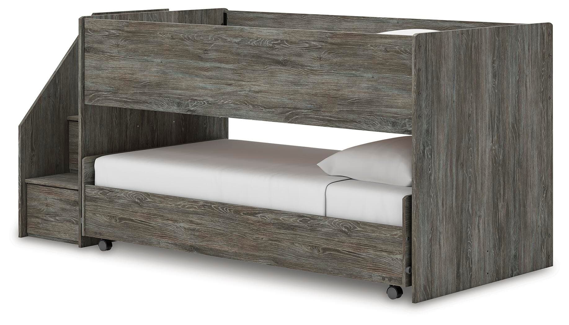Frandern Twin over Twin Loft Bed — Gray — view 4