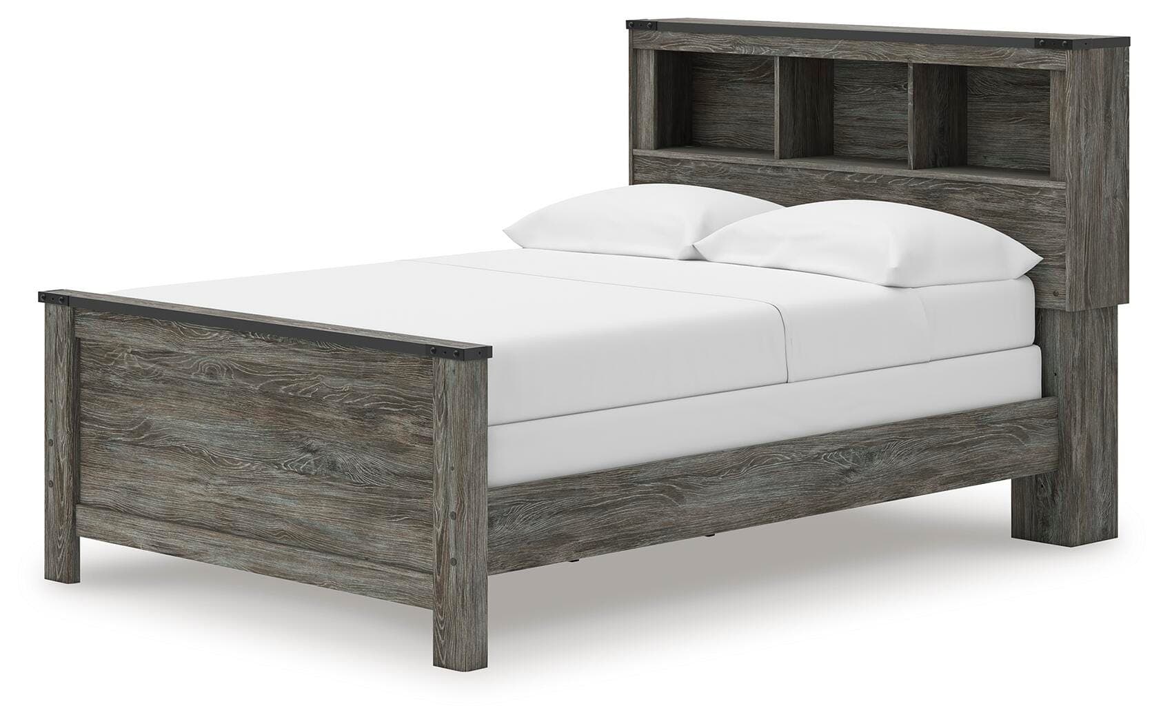 Frandern Full Bookcase Panel Bed — Gray — view 3