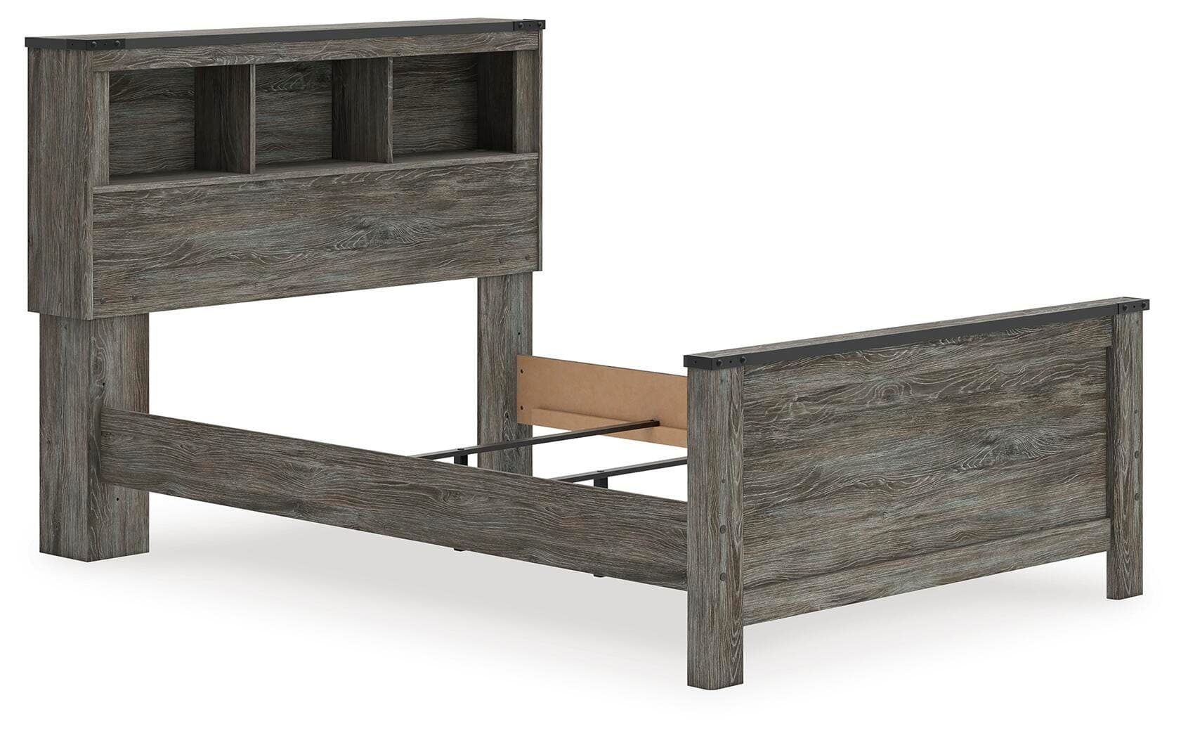 Frandern Full Bookcase Panel Bed — Gray — view 2