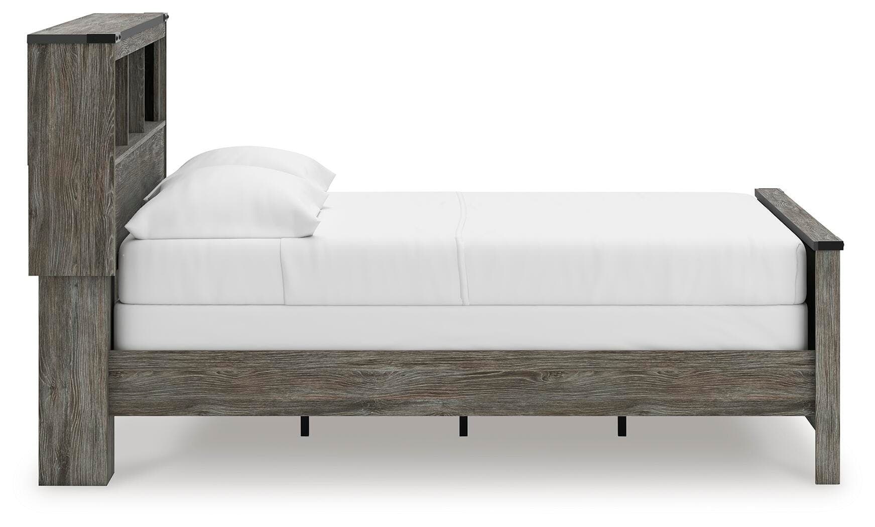 Frandern Full Bookcase Panel Bed — Gray — view 7