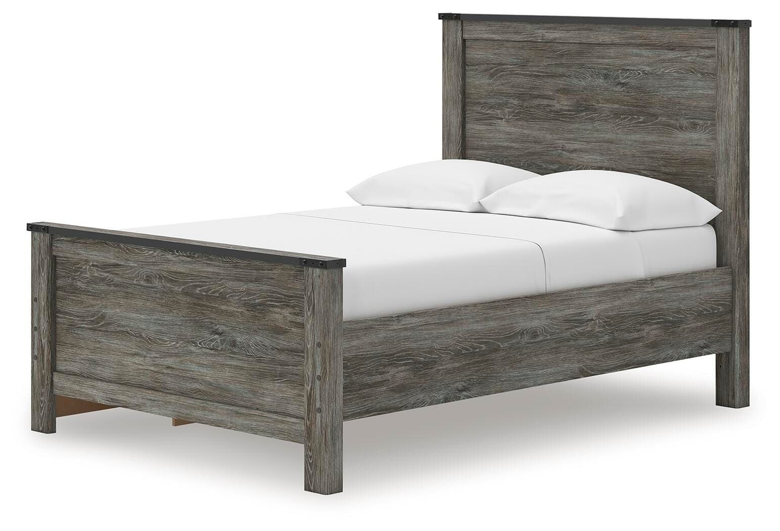 Frandern Full Panel Bed with Storage — Black/Gray — view 4