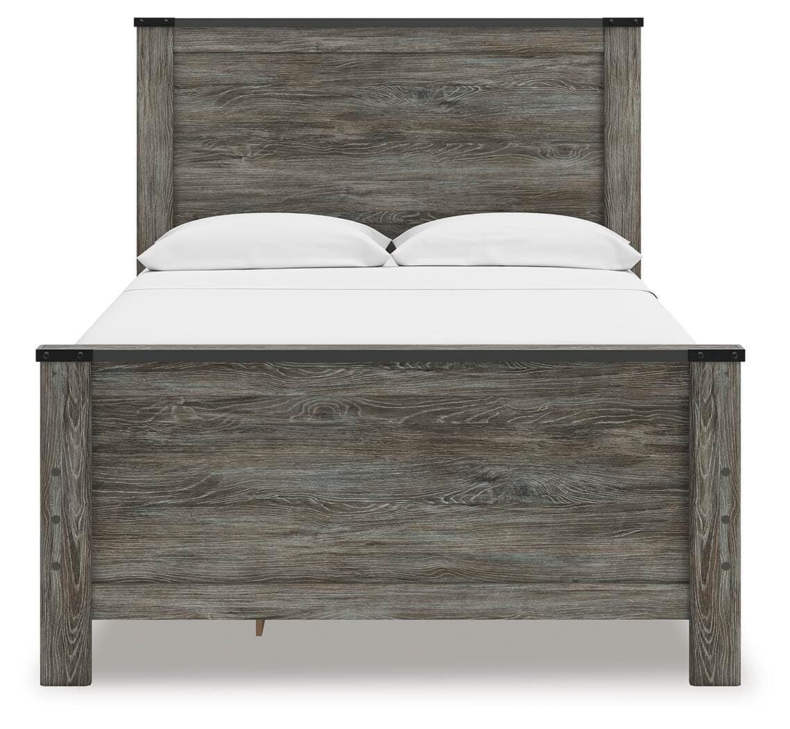 Frandern Full Panel Bed with Storage — Black/Gray — view 5