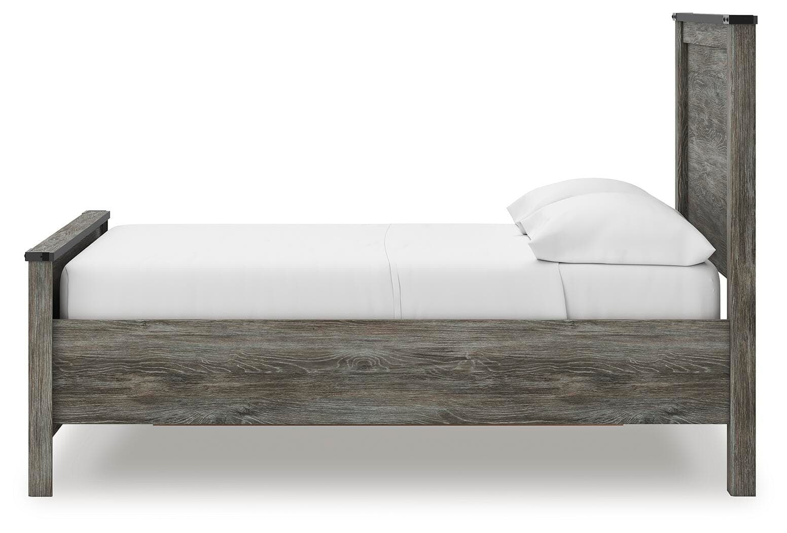 Frandern Full Panel Bed with Storage — Black/Gray — view 7