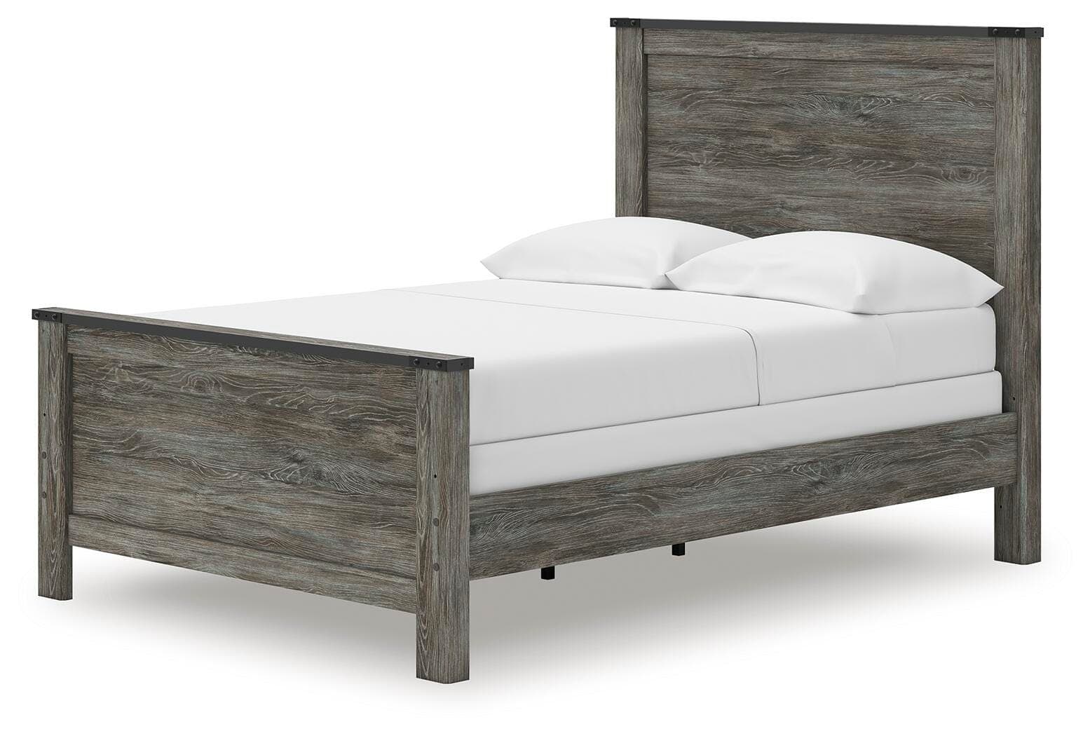 Frandern Full Panel Bed — Black/Gray — view 3