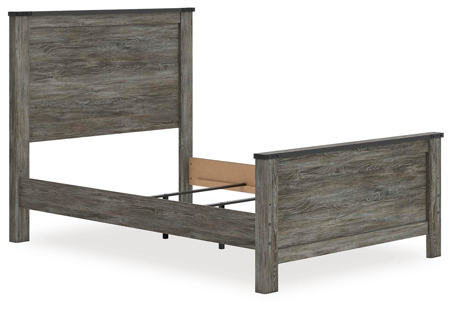Frandern Full Panel Bed — Black/Gray — view 2