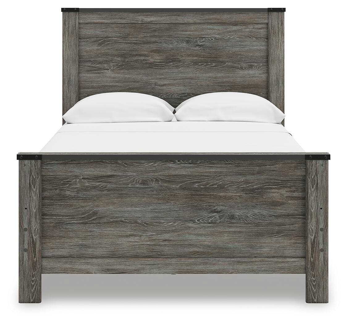 Frandern Full Panel Bed — Black/Gray — view 4