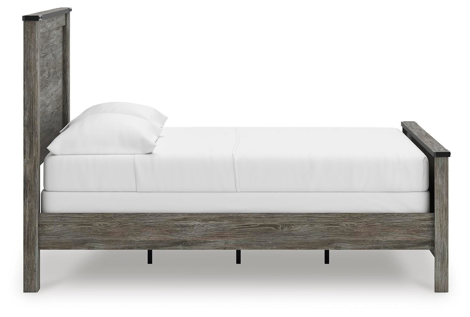Frandern Full Panel Bed — Black/Gray — view 6