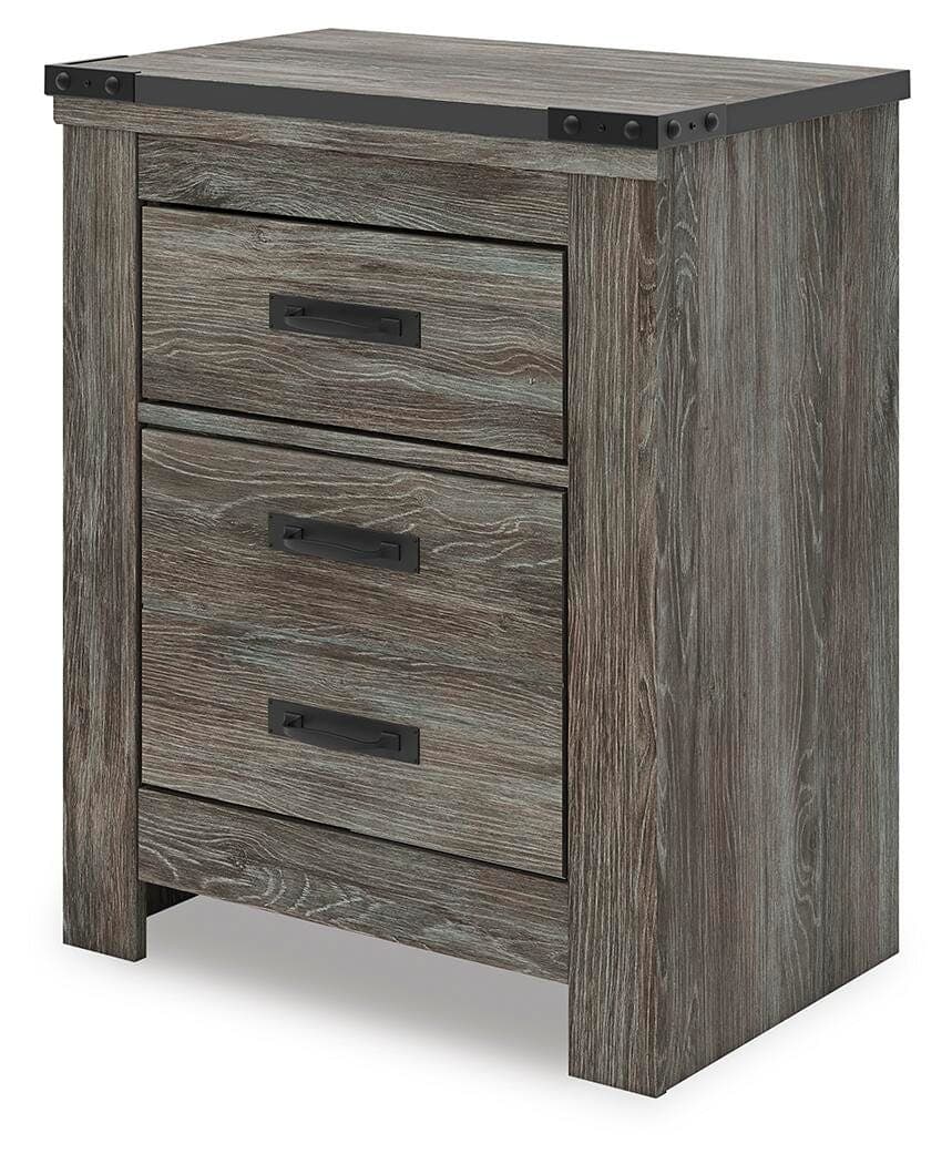 Frandern Nightstand — Black/Gray — view 2