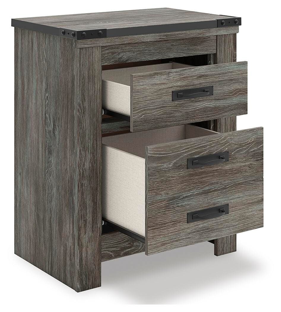 Frandern Nightstand — Black/Gray — view 3