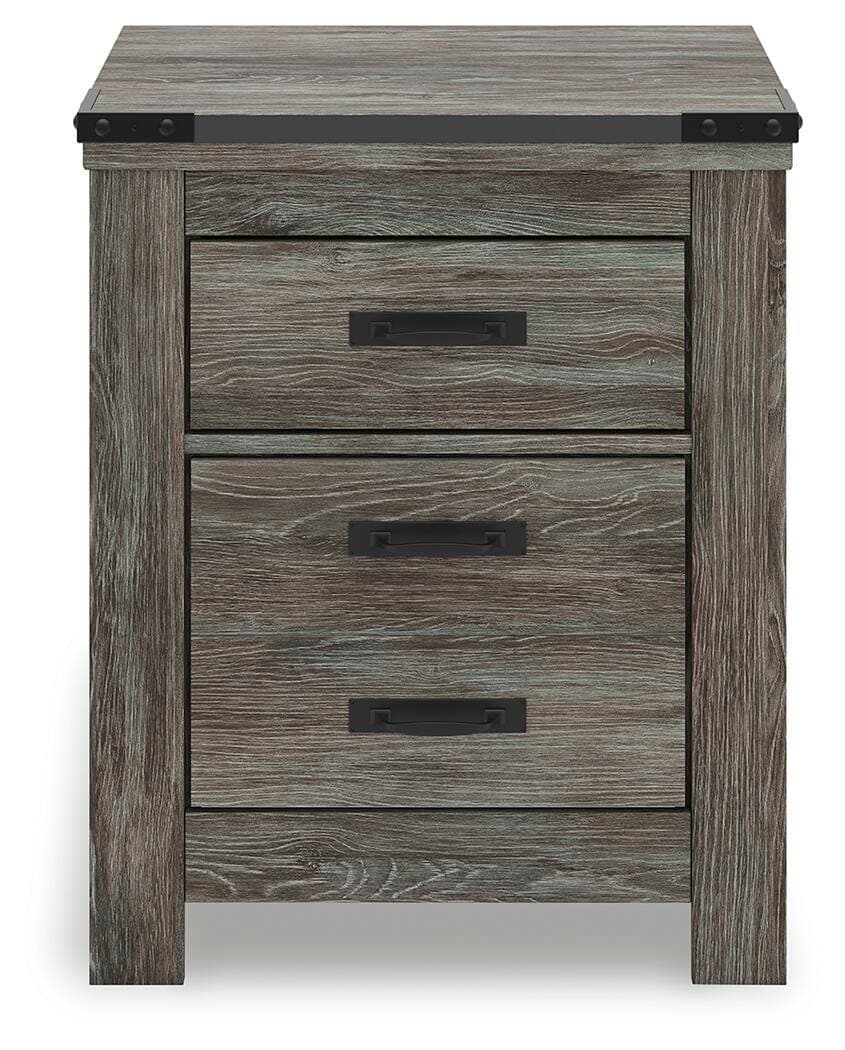 Frandern Nightstand — Black/Gray — view 4