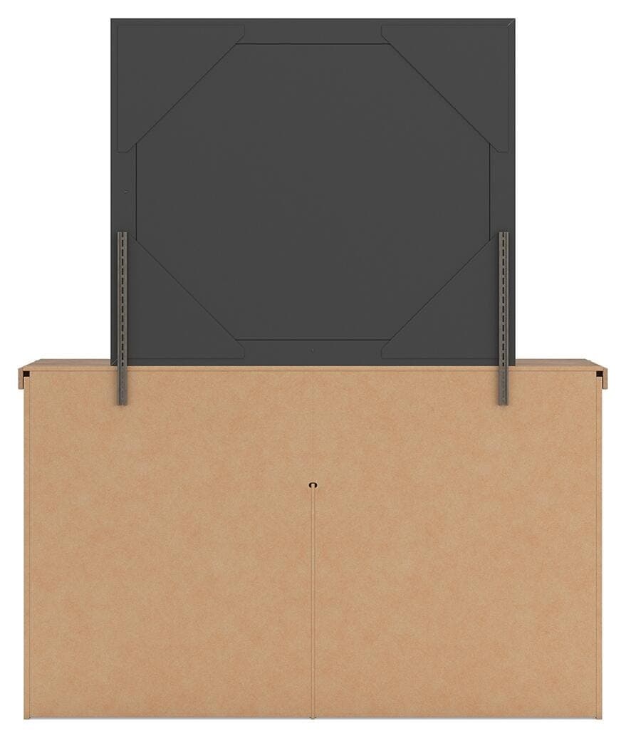 Savonport Dresser and Mirror — White/Brown — view 8