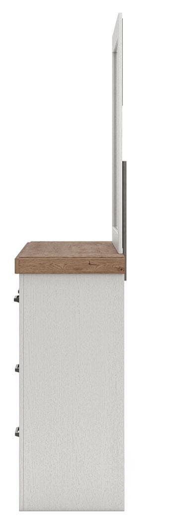 Savonport Dresser and Mirror — White/Brown — view 7