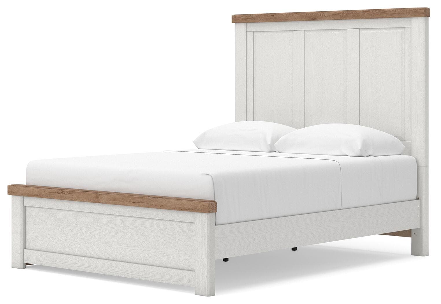 Savonport Queen Panel Bed with Storage — White/Brown — view 7