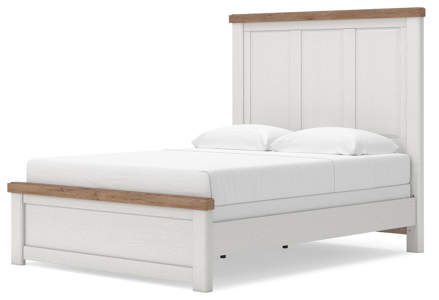 Savonport Queen Panel Bed — White/Brown — view 6
