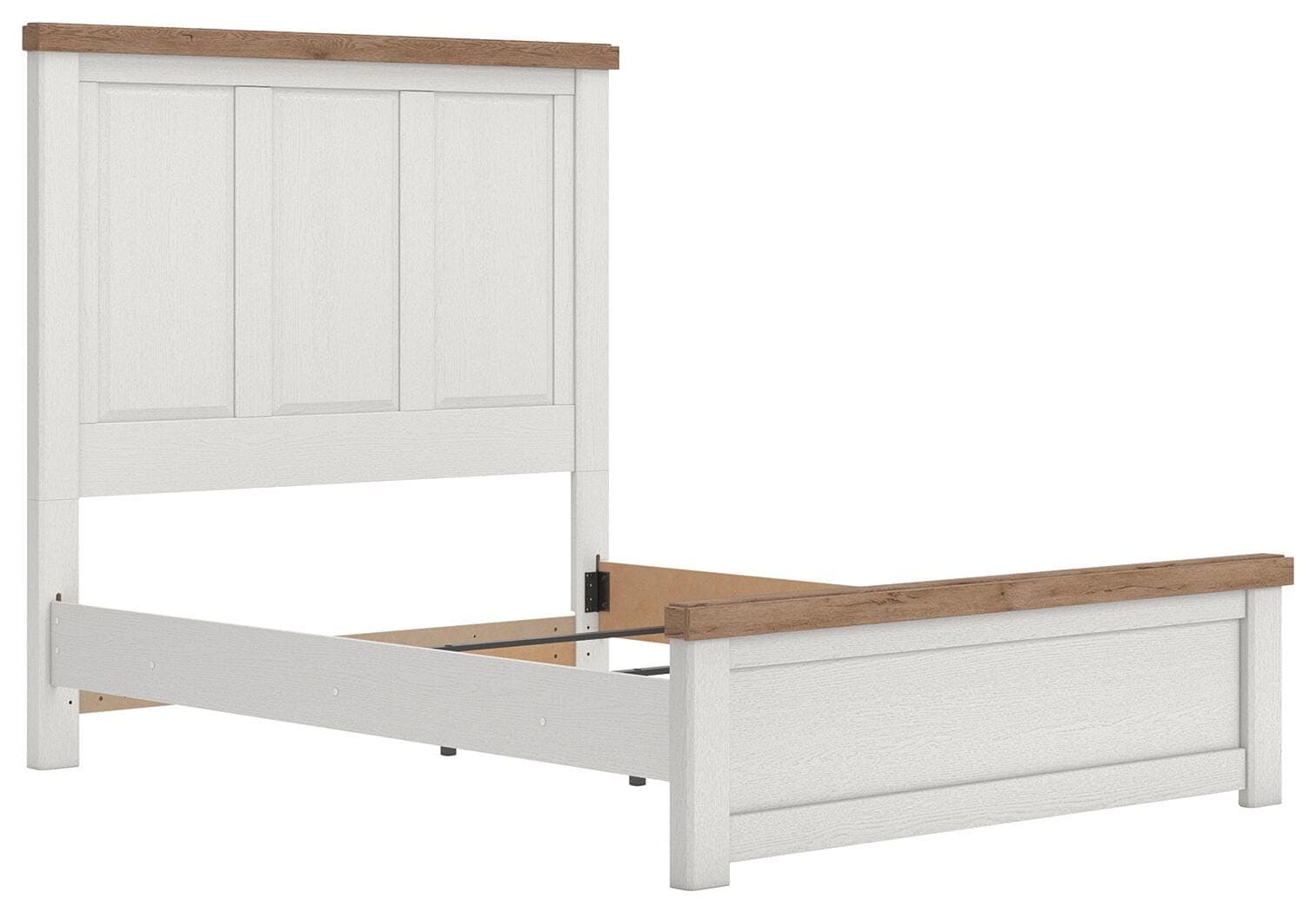 Savonport Queen Panel Bed — White/Brown — view 4