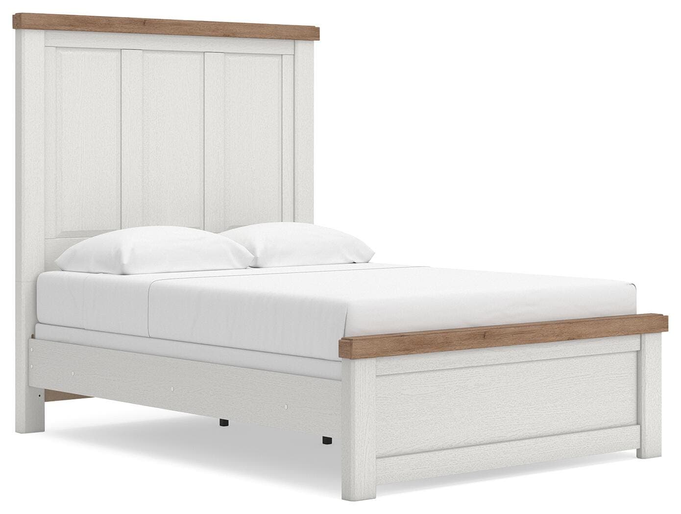 Savonport Full Panel Bed — White/Brown — Elite Furniture Cincinnati