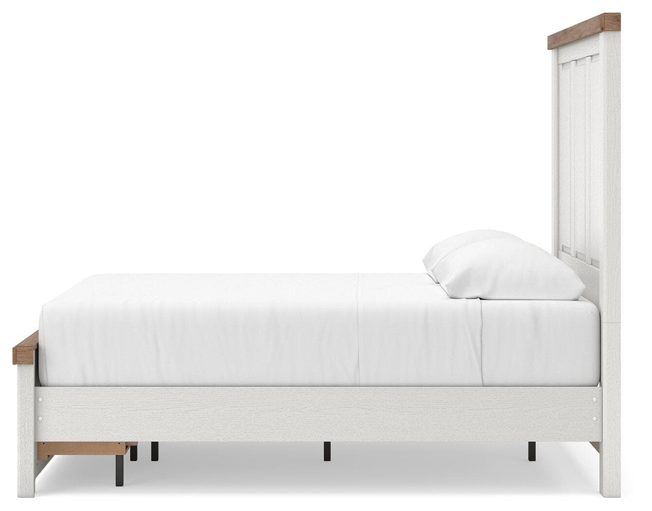 Savonport Full Panel Storage Bed — White/Brown — view 8
