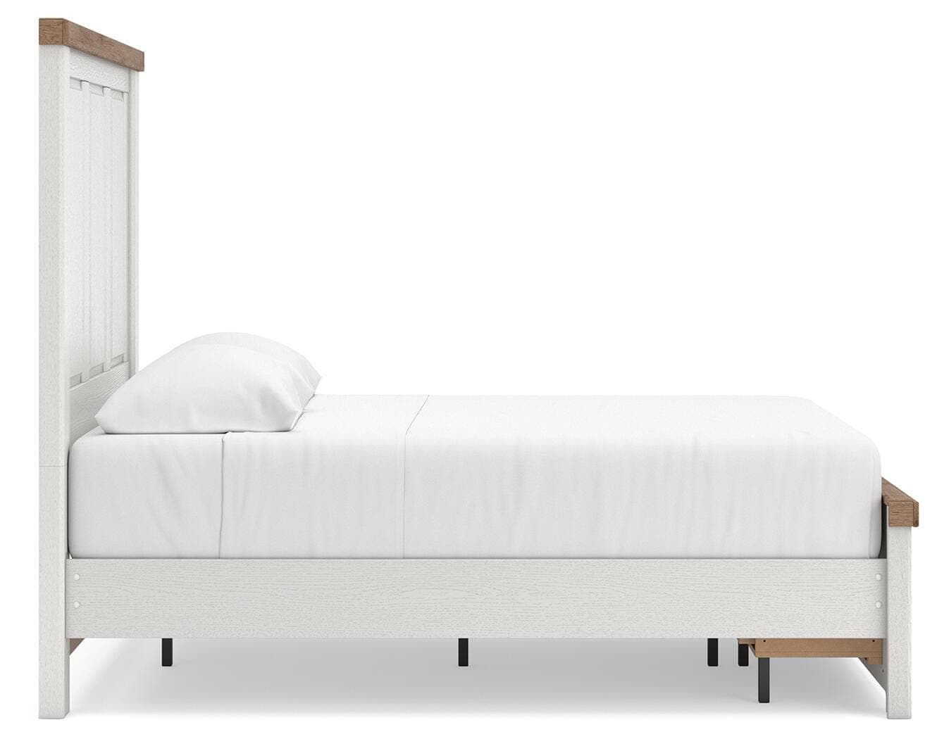 Savonport Full Panel Storage Bed — White/Brown — view 6