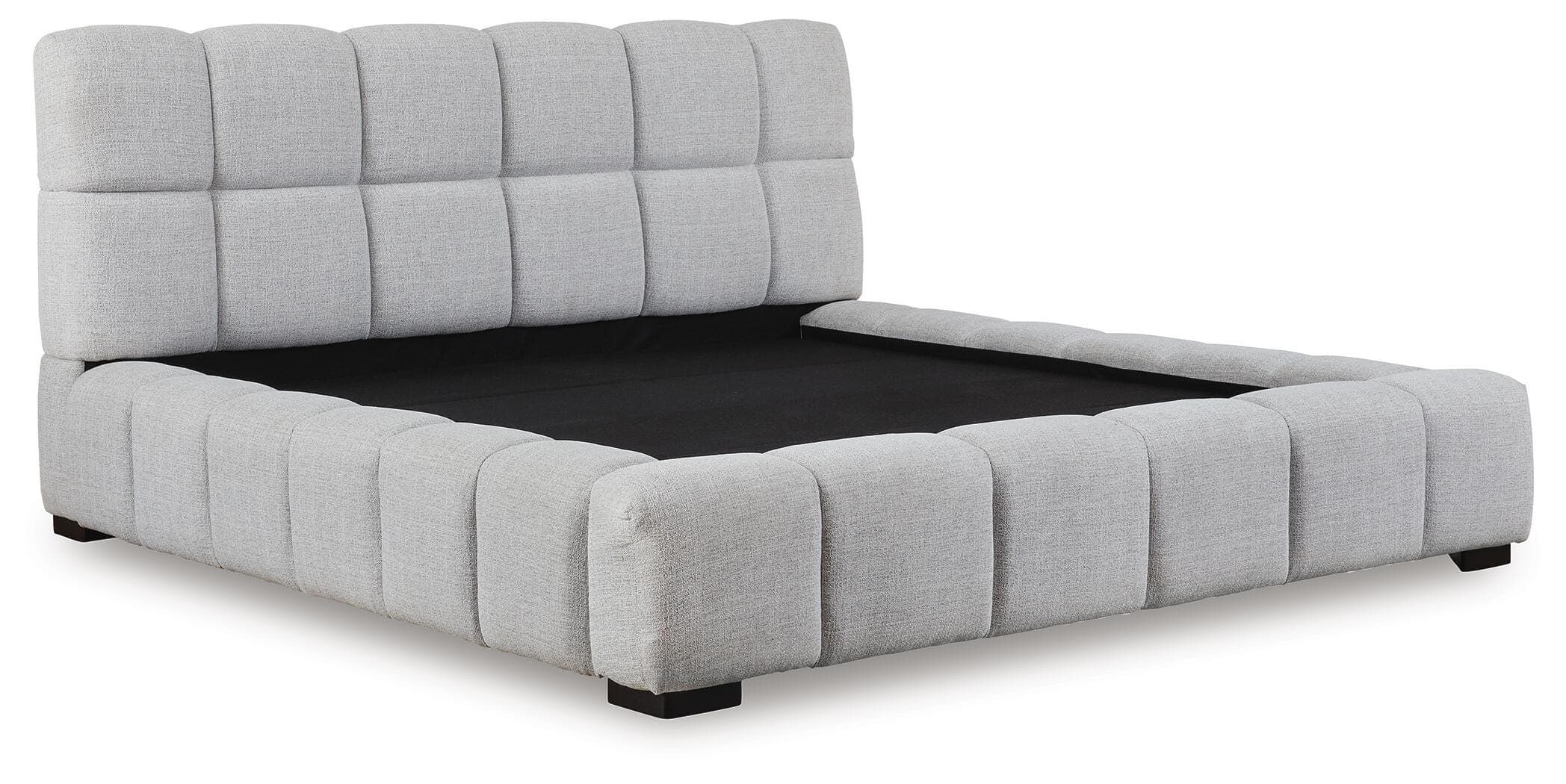 Jesstean King Upholstered Bed — Black/Gray — view 4