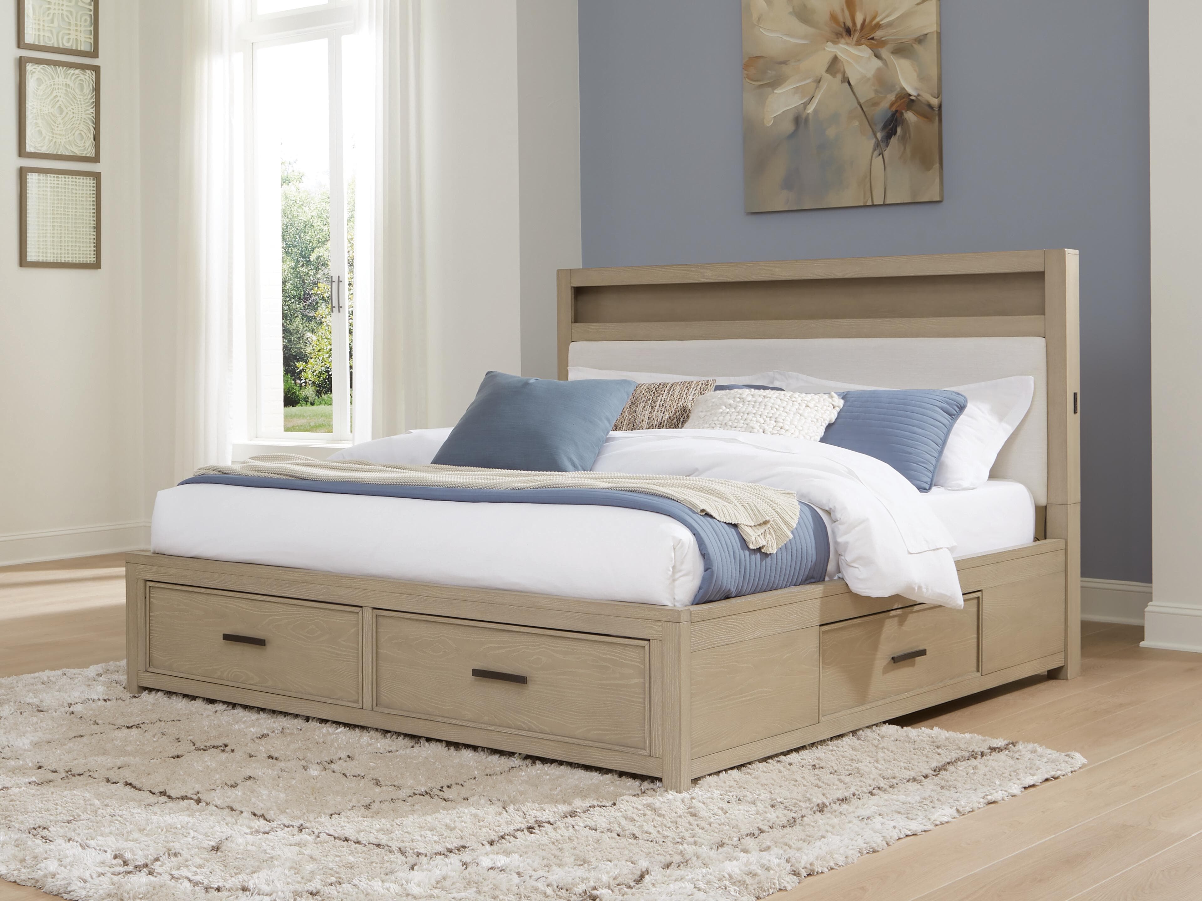 Calmoro King Bookcase Bed — Black/Gray — view 2