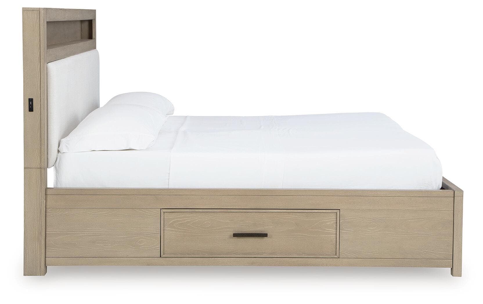 Calmoro King Bookcase Bed — Black/Gray — view 6