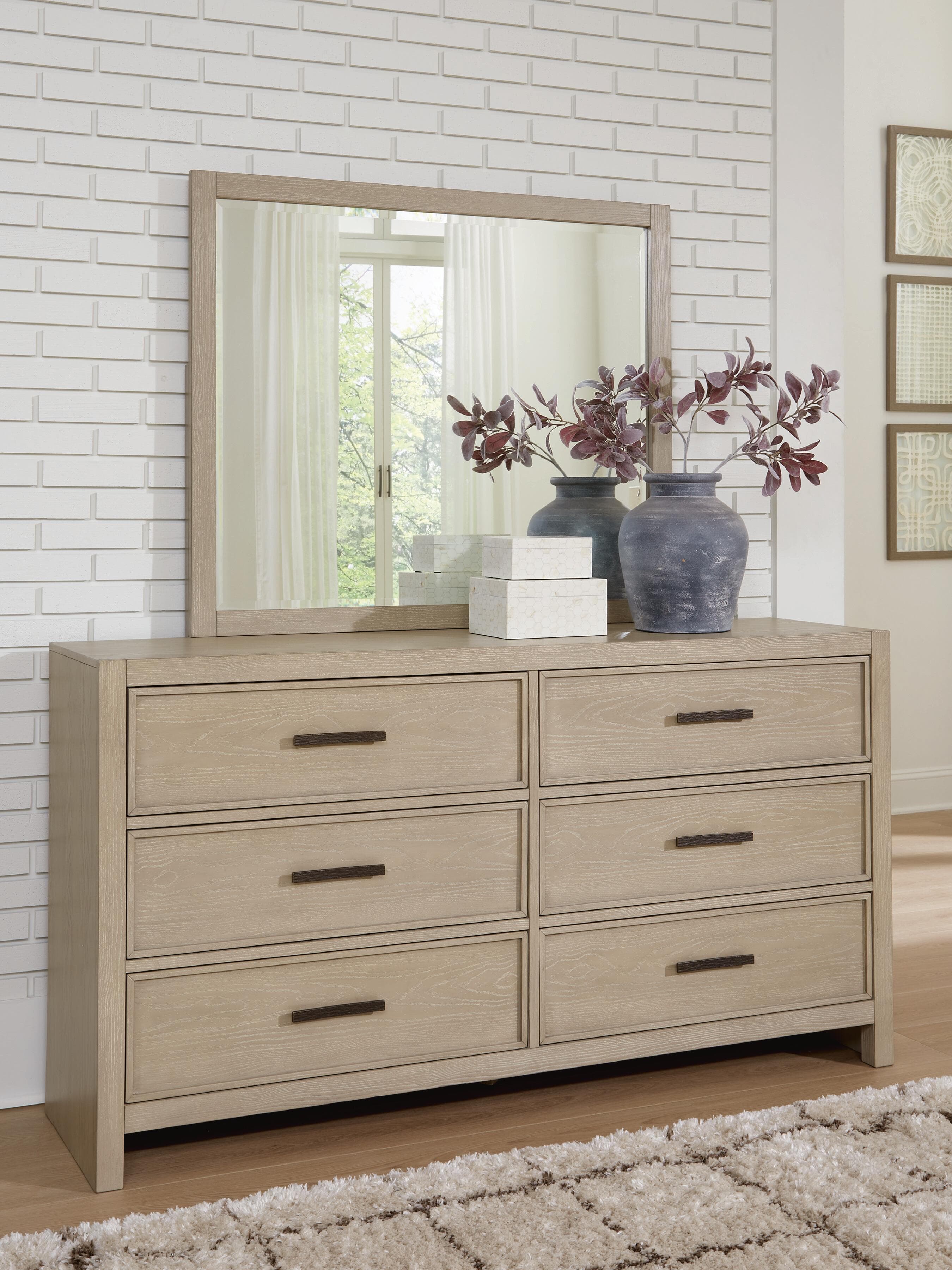 Calmoro Dresser and Mirror — Black/Gray — view 2