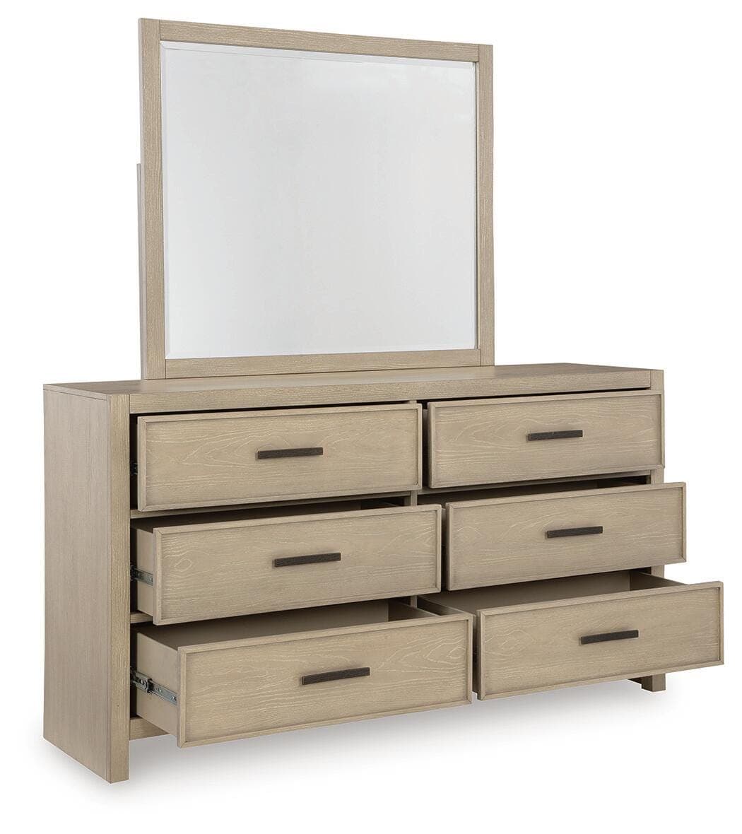 Calmoro Dresser and Mirror — Black/Gray — view 3