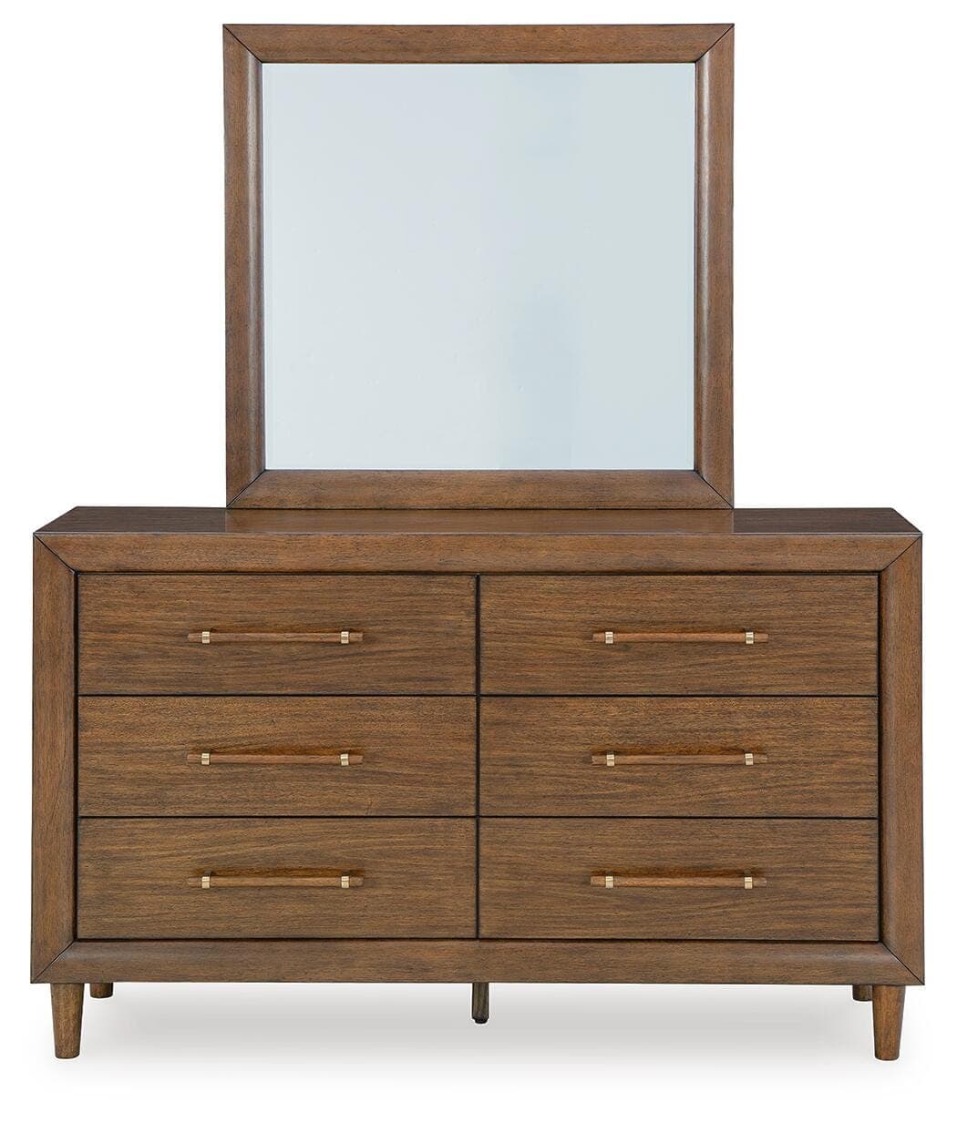 Lyncott Dresser and Mirror — Brown/Beige — view 4