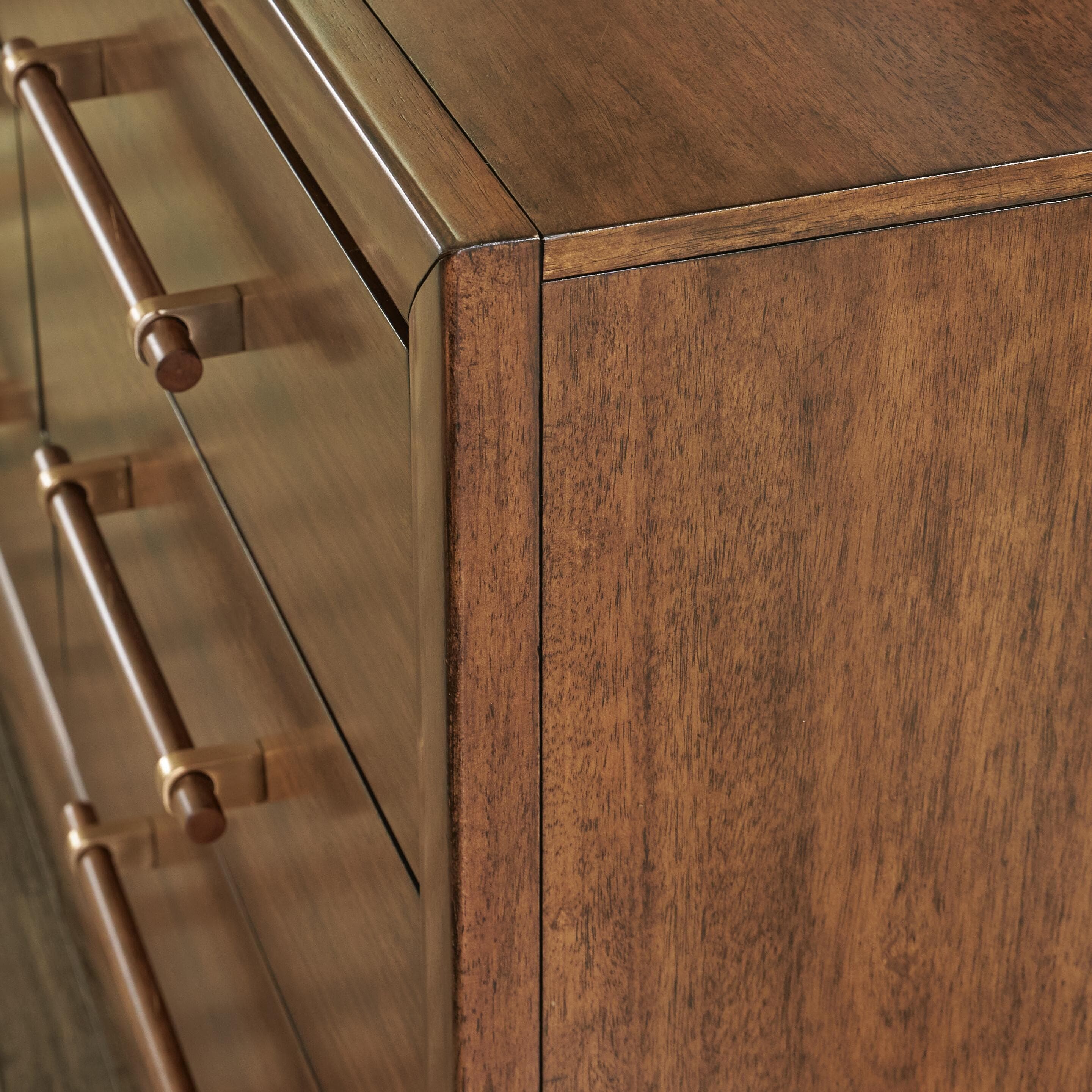 Lyncott Dresser and Mirror — Brown/Beige — view 5