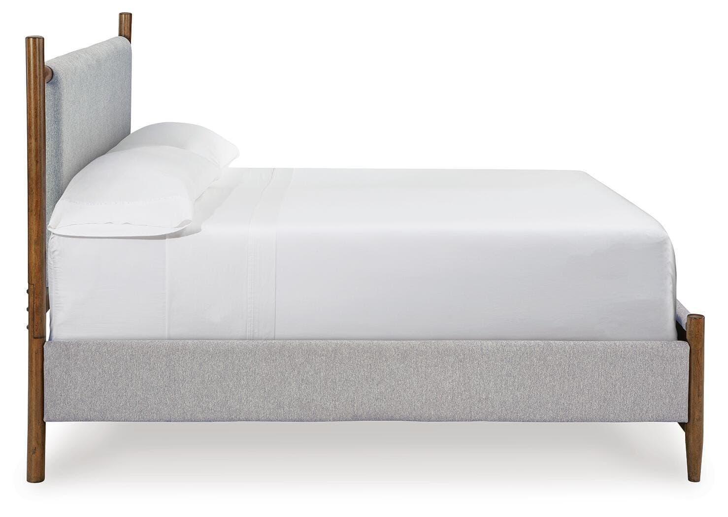 Lyncott King Upholstered Bed — Brown/Beige — view 4