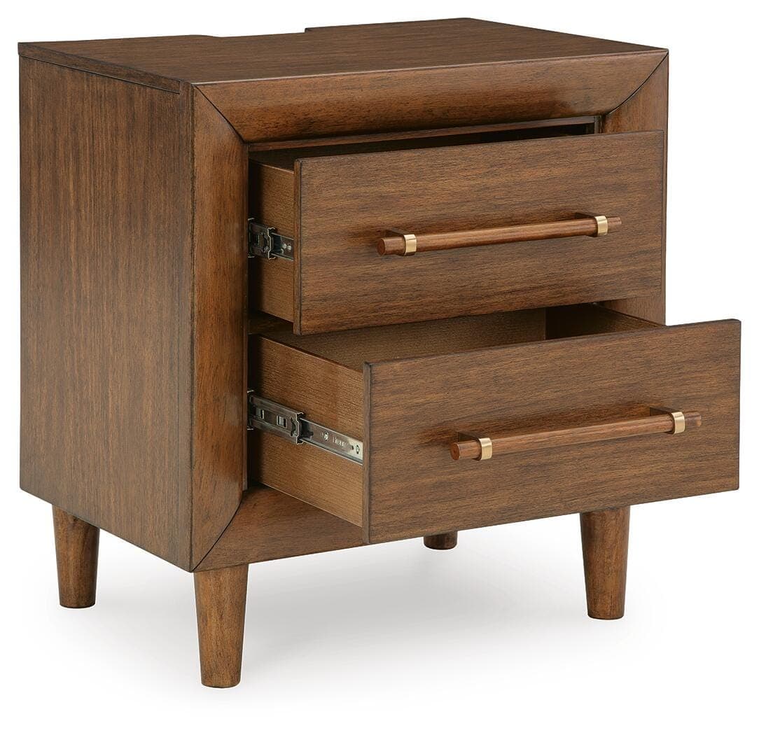 Lyncott Nightstand — Brown/Beige — view 3