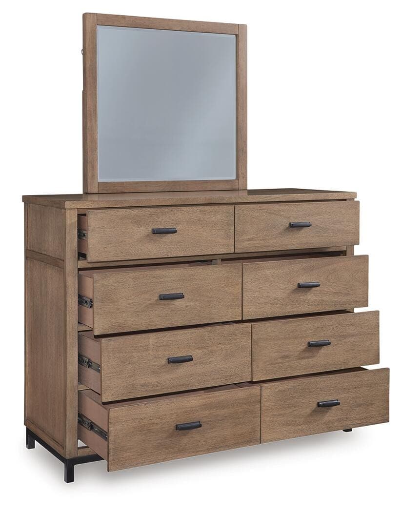 Tomtyn Dresser and Mirror — Brown/Beige — view 3