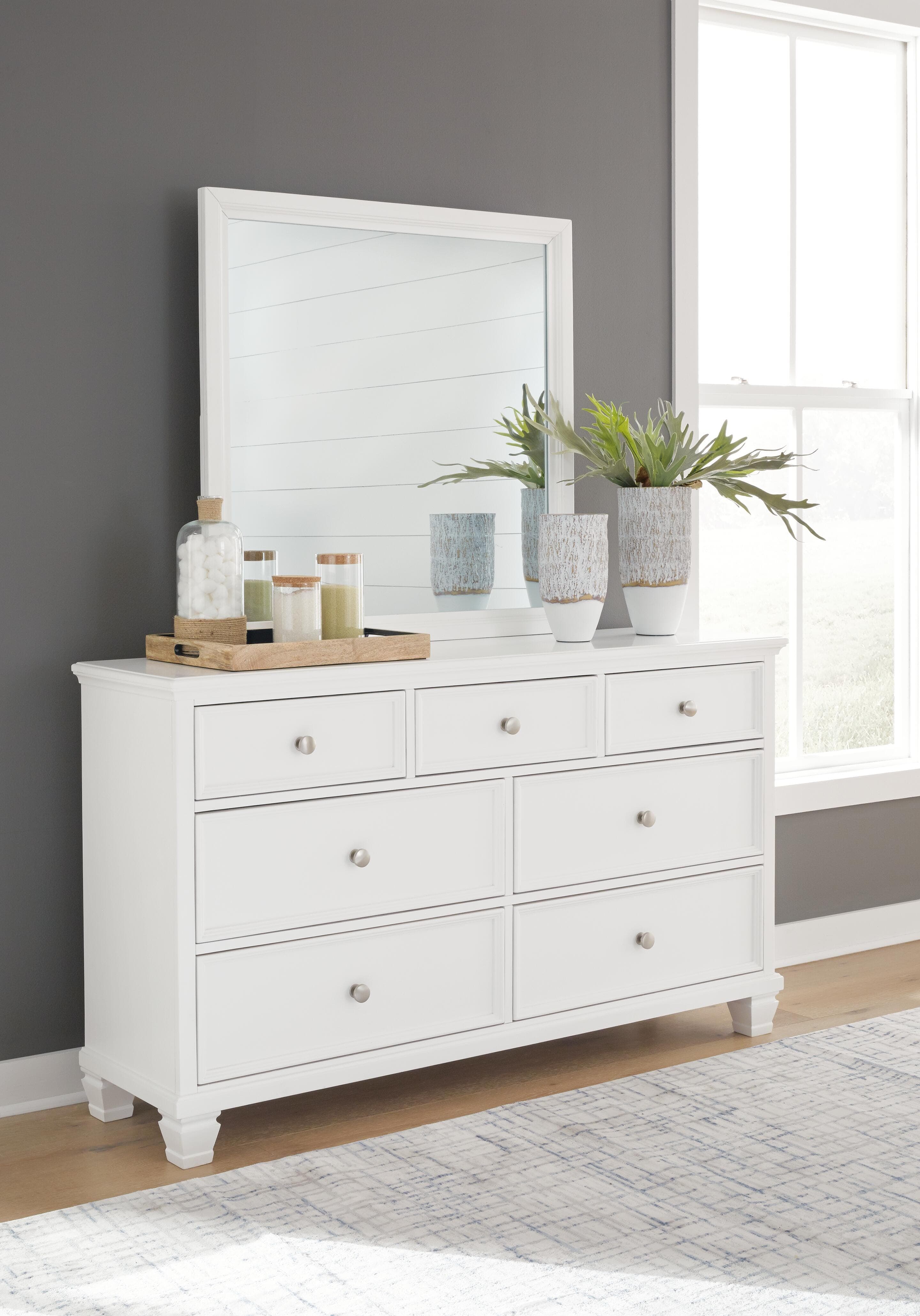 Fortman Dresser and Mirror — White — view 2
