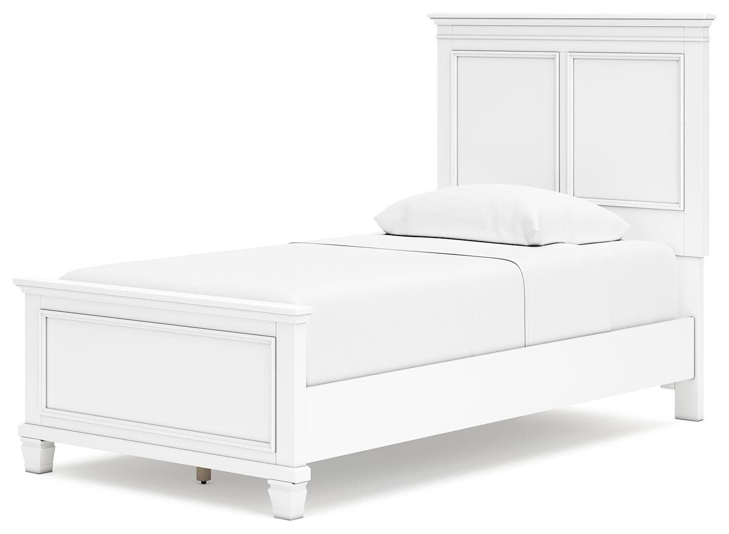 Fortman Twin Panel Bed — White — view 4