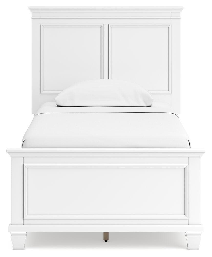 Fortman Twin Panel Bed — White — view 5