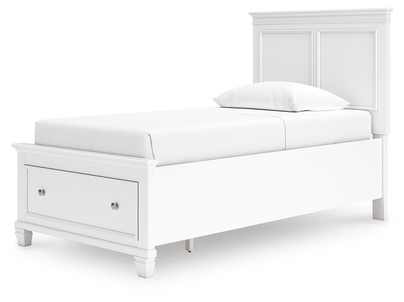 Fortman Twin Panel Storage Bed — White — view 5