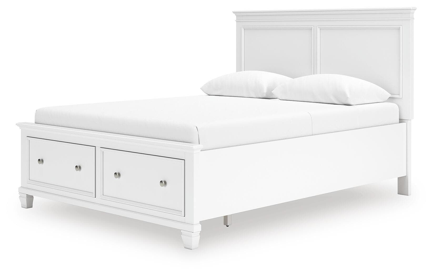 Fortman Queen Panel Storage Bed — White — view 5