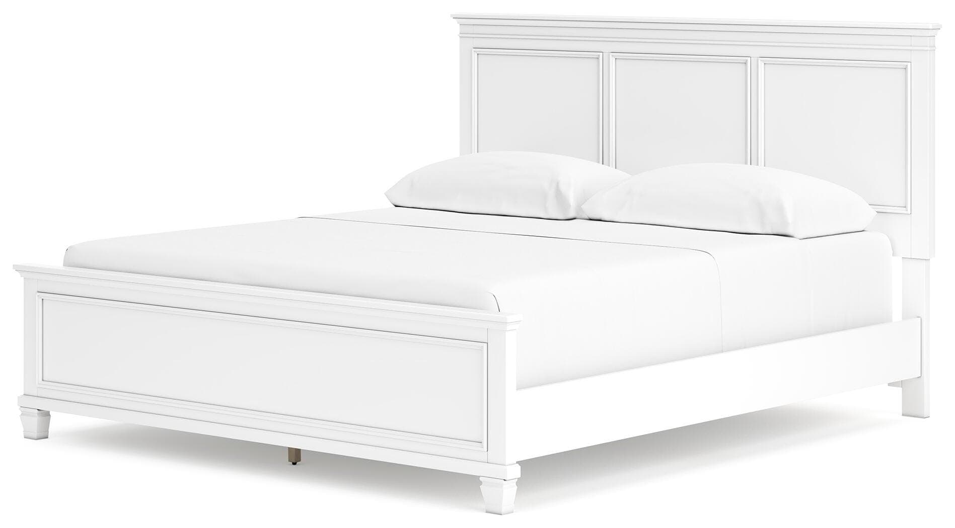 Fortman California King Panel Bed — White — view 3